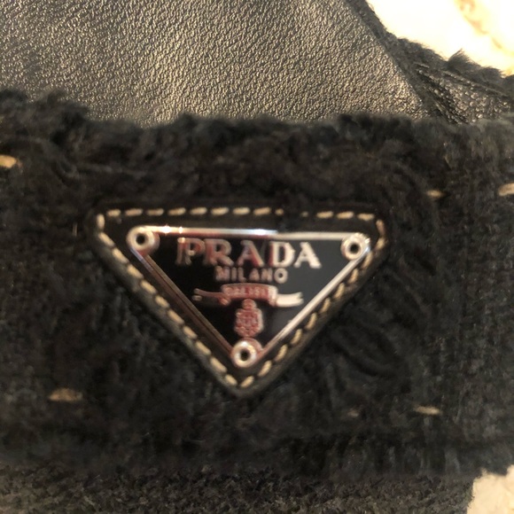 Prada Black Wedge Sandel SZ 8 - Picture 2 of 7